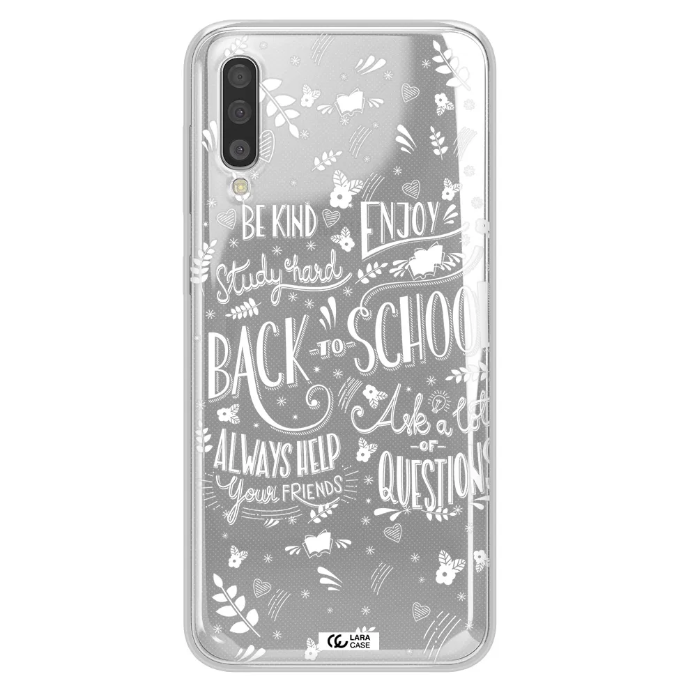 Back To School Samsung A50 Clear TPU Case