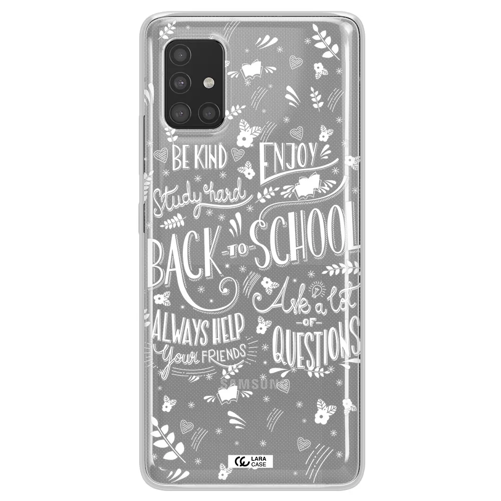 Back To School Samsung A51 Clear TPU Case