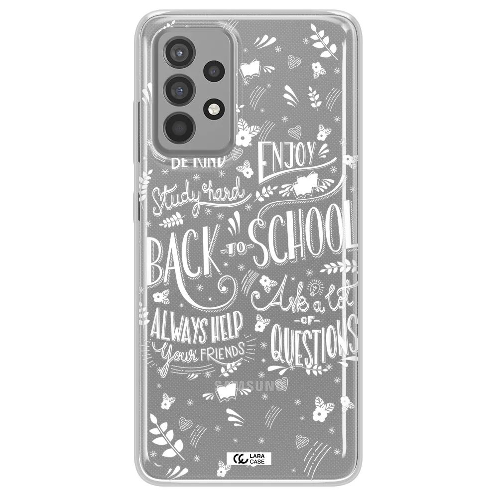 Back To School Samsung A52 Clear TPU Case