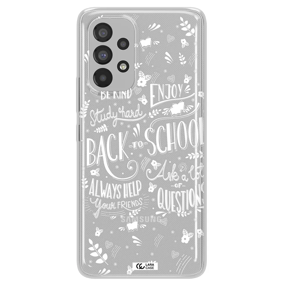 Back To School Samsung A53 Clear TPU Case