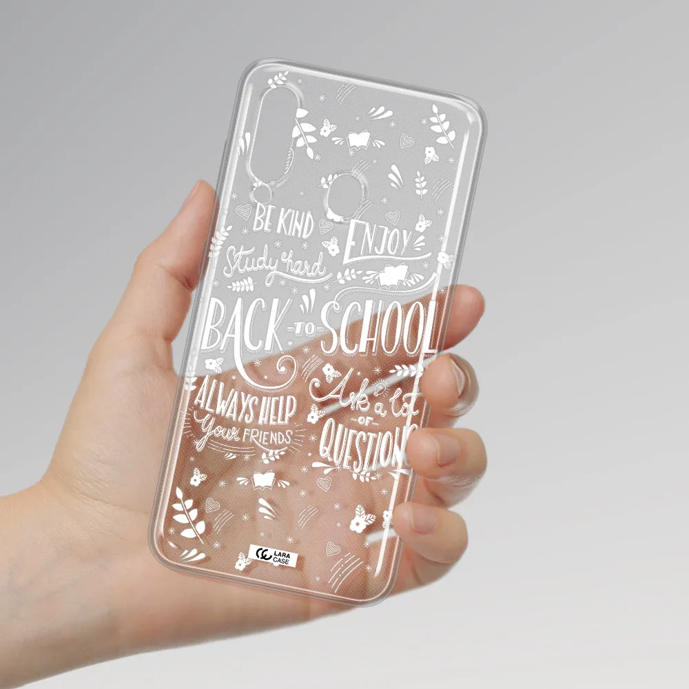 Back To School Samsung A60 Clear TPU Case