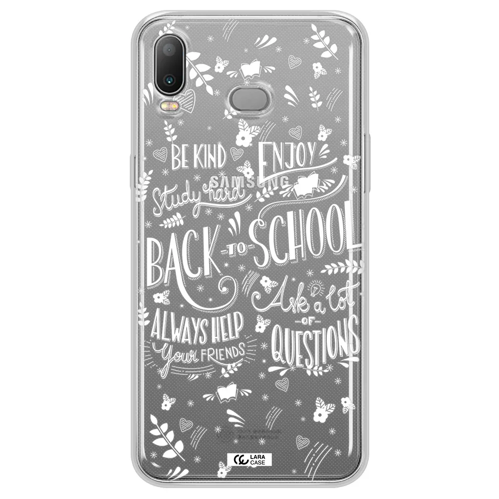 Back To School Samsung A6S Clear TPU Case