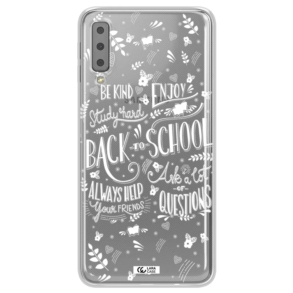 Back To School Samsung A7 2018 Clear TPU Case