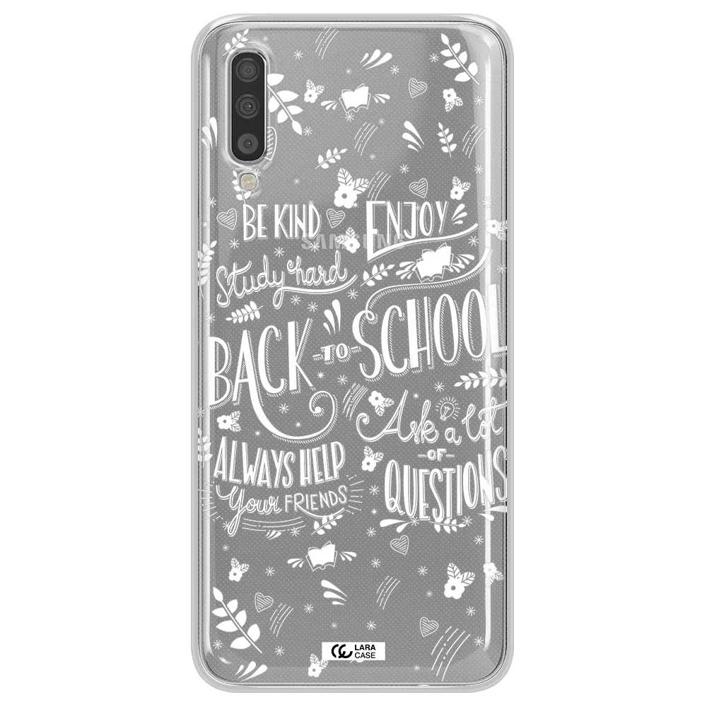 Back To School Samsung A70S Clear Tpu Case