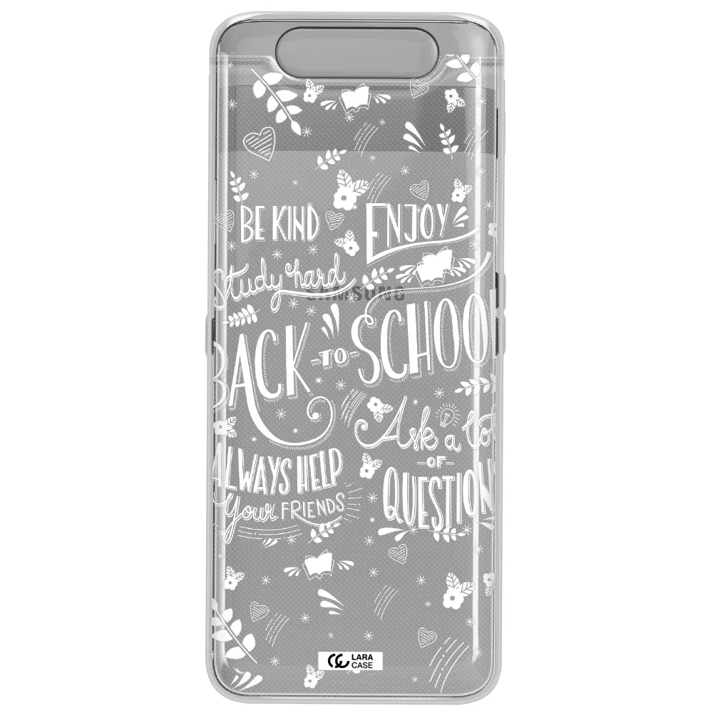 Back To School Samsung A80 Clear TPU Case