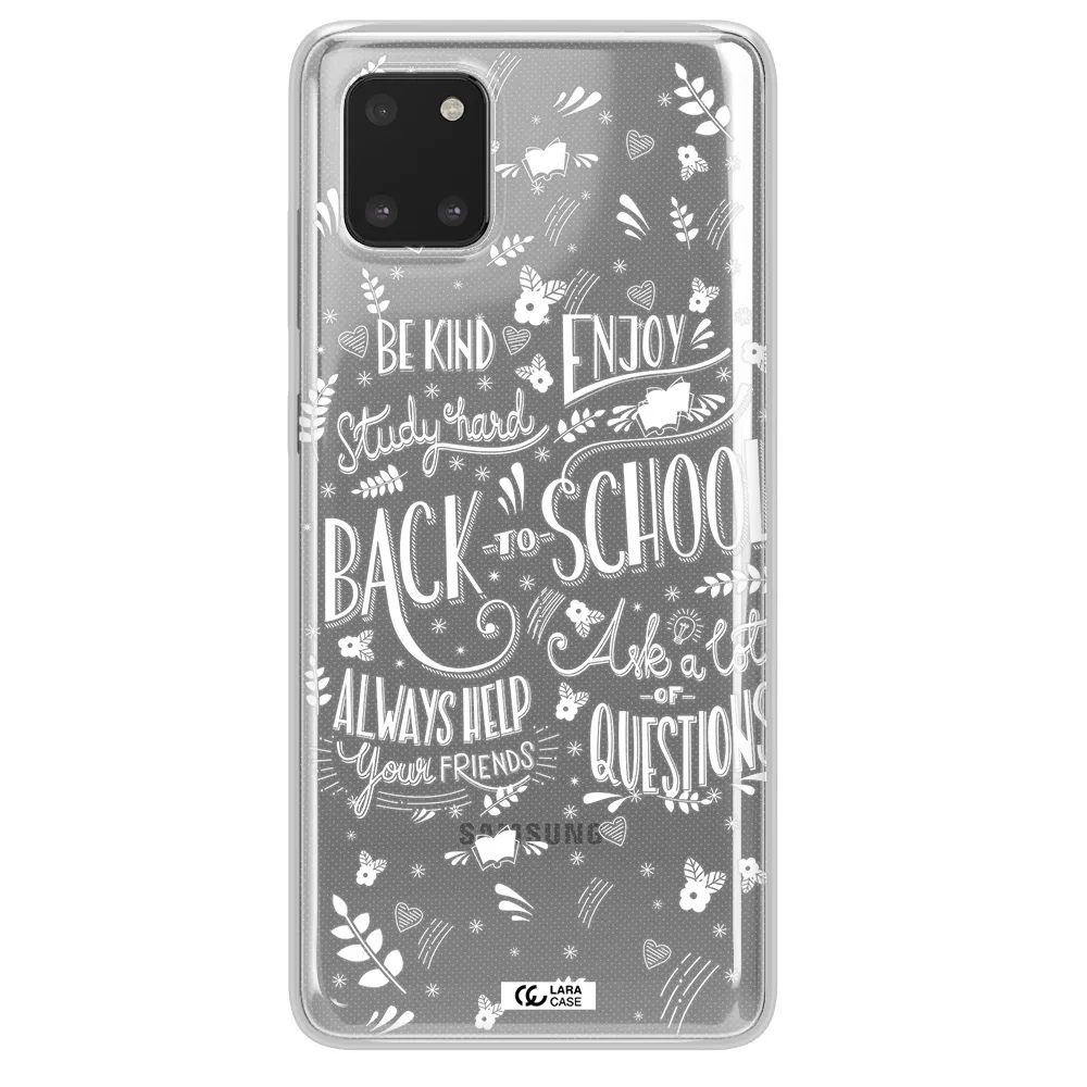 Back To School Samsung A81 Clear TPU Case