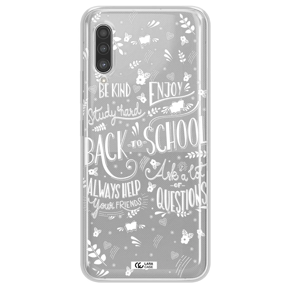 Back To School Samsung A90 Clear TPU Case