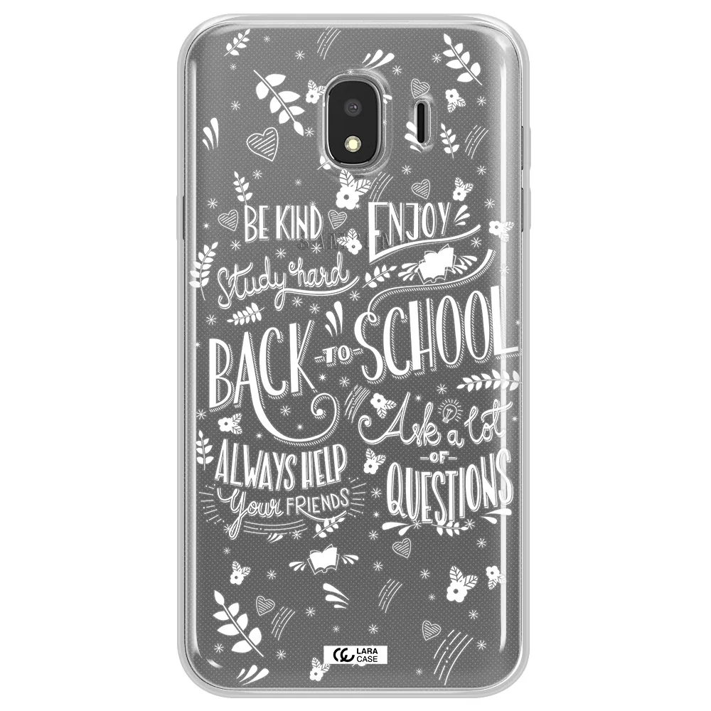 Back To School Samsung J4 Clear TPU Case