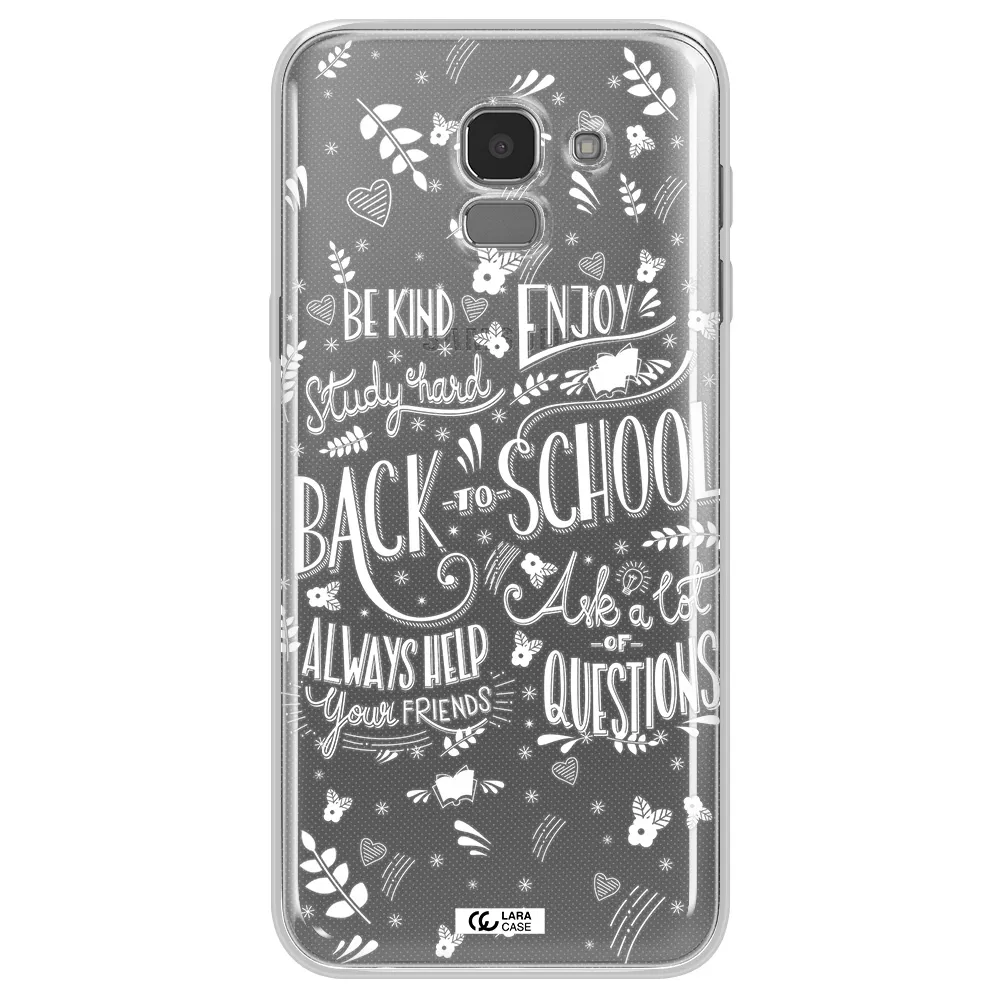 Back To School Samsung J6 Clear TPU Case