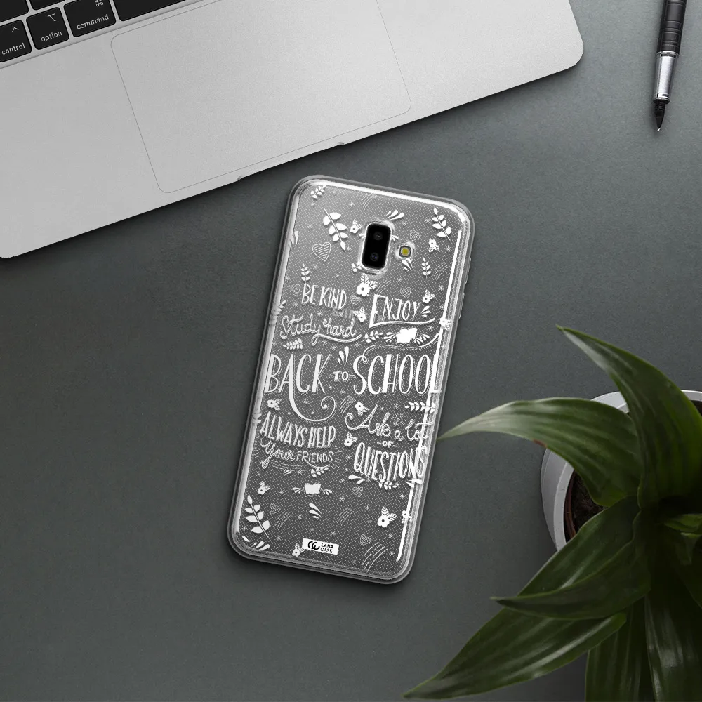 Back To School Samsung J6 Plus Clear TPU Case