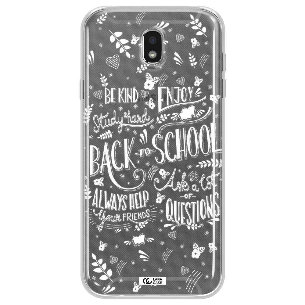 Back To School Samsung J7 Pro Clear TPU Case
