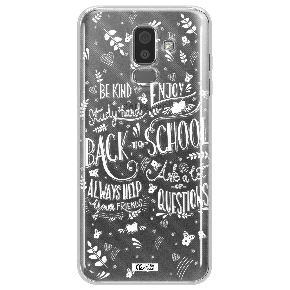 Back To School Samsung J8 Clear TPU Case