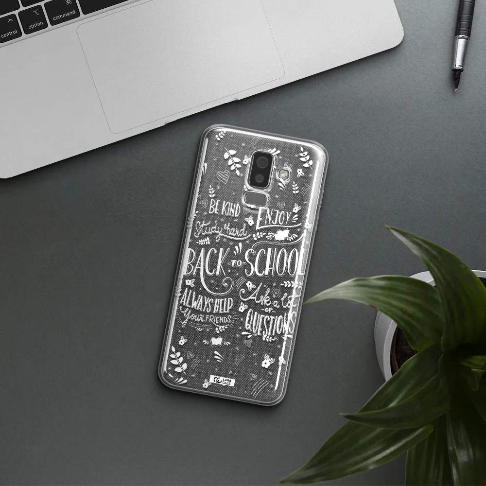 Back To School Samsung J8 Clear TPU Case