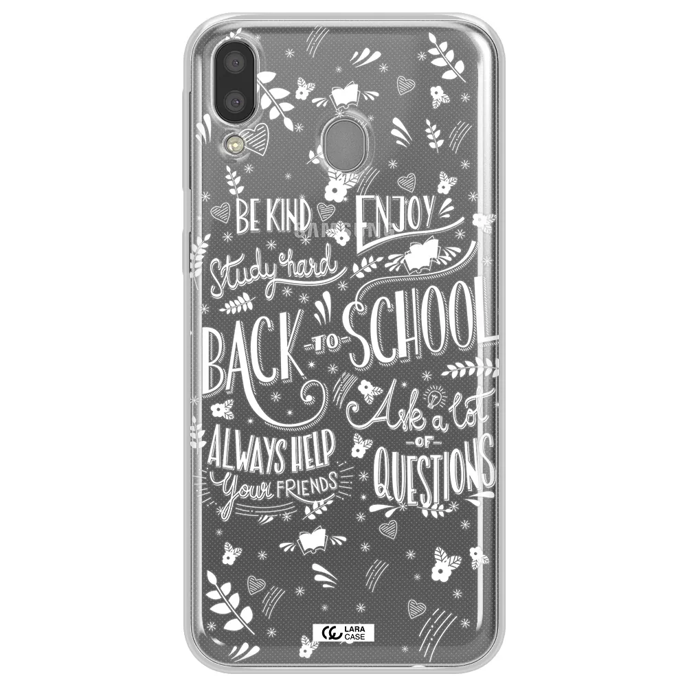 Back To School Samsung M20 Clear TPU Case