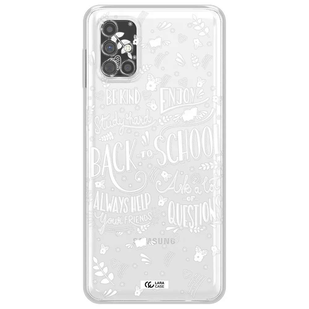 Back To School Samsung M51 Clear TPU Case