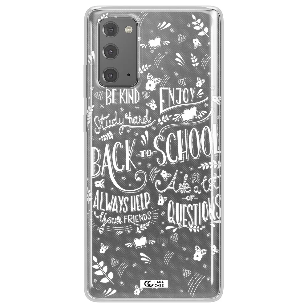 Back To School Samsung Note 20 Clear TPU Case