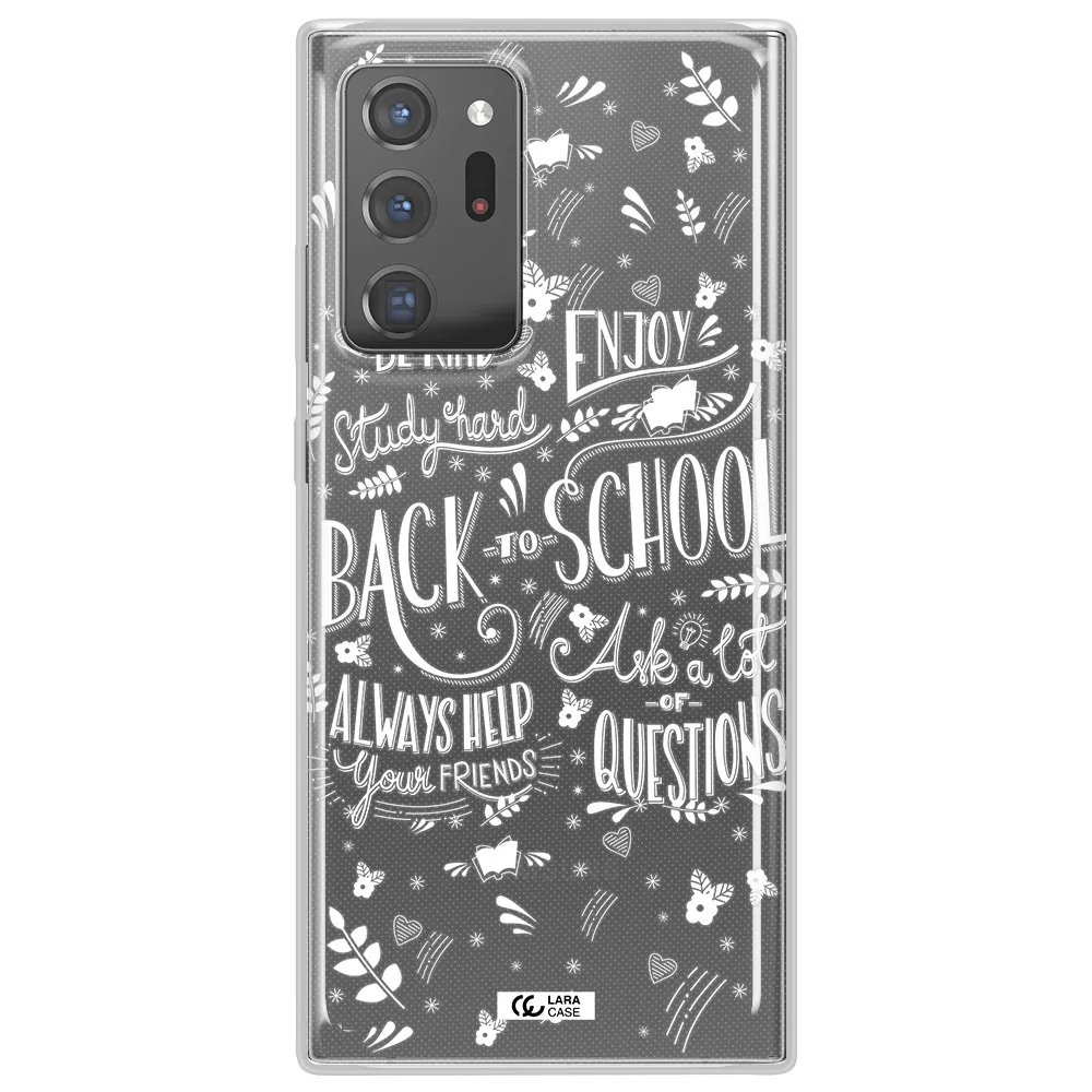 Back To School Samsung Note 20 Ultra Clear TPU Case