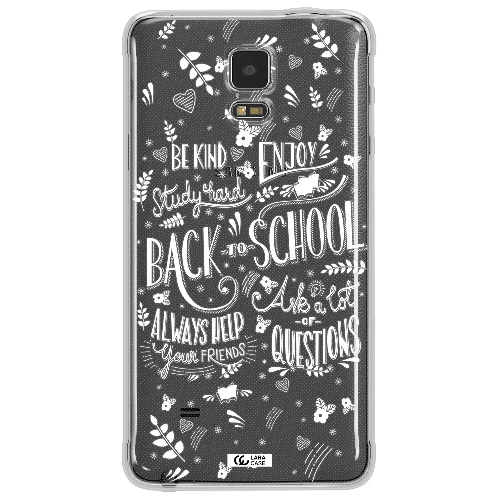 Back To School Samsung Note 4 Clear TPU Case