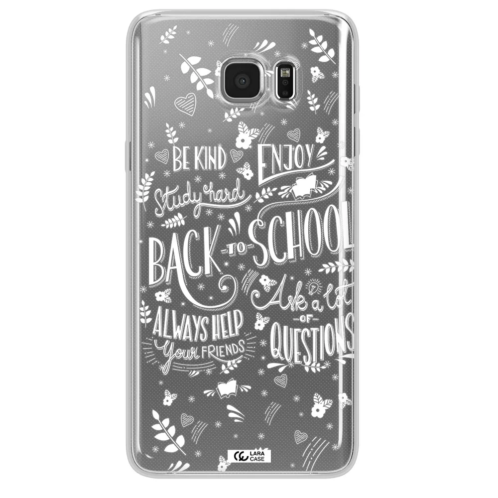 Back To School Samsung Note 5 Clear TPU Case