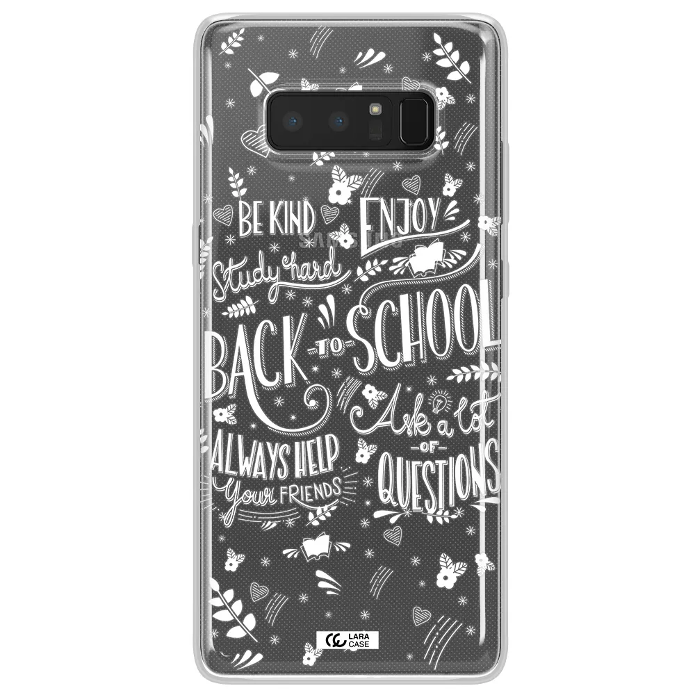 Back To School Samsung Note 8 Clear TPU Case