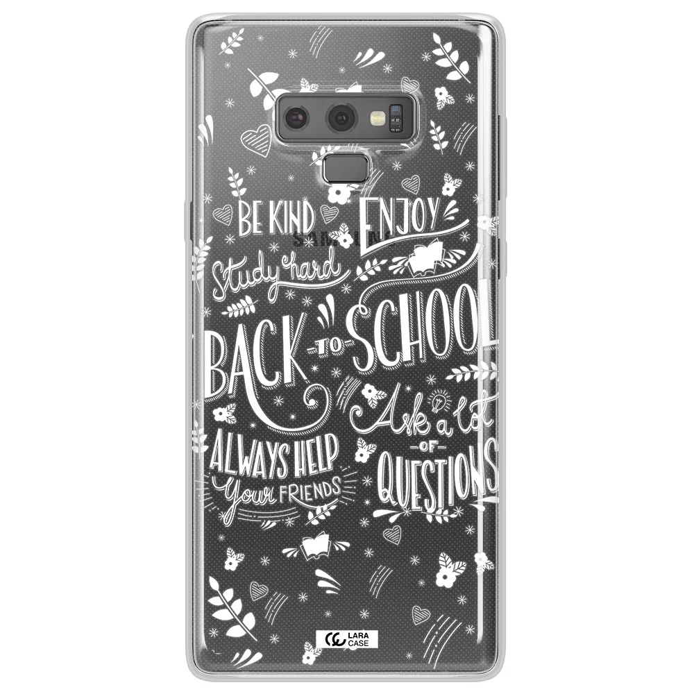 Back To School Samsung Note 9 Clear TPU Case