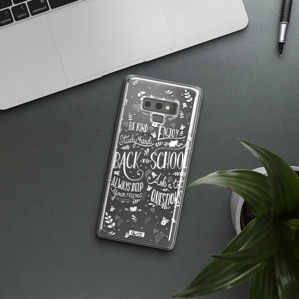 Back To School Samsung Note 9 Clear TPU Case