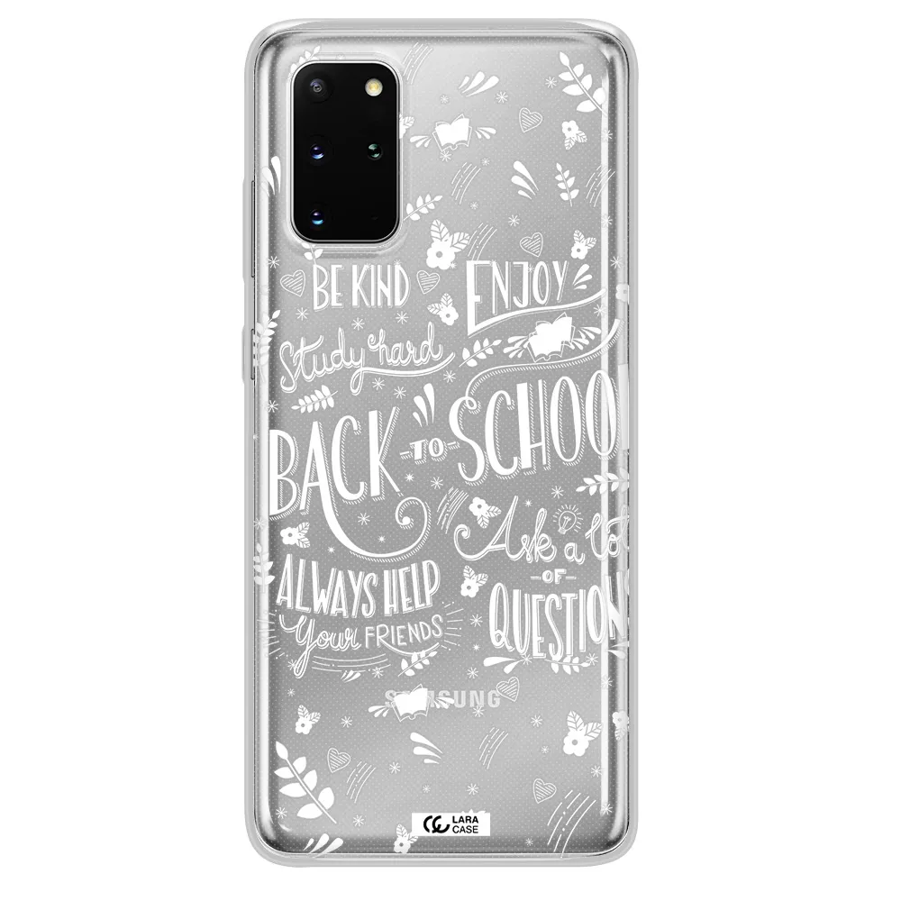 Back To School Samsung S 20 Plus Clear TPU Case