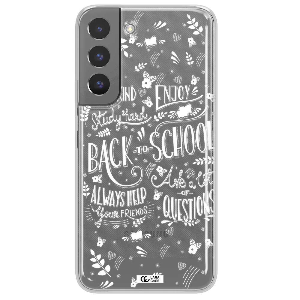 Back To School Samsung S 22 Plus Clear TPU Case
