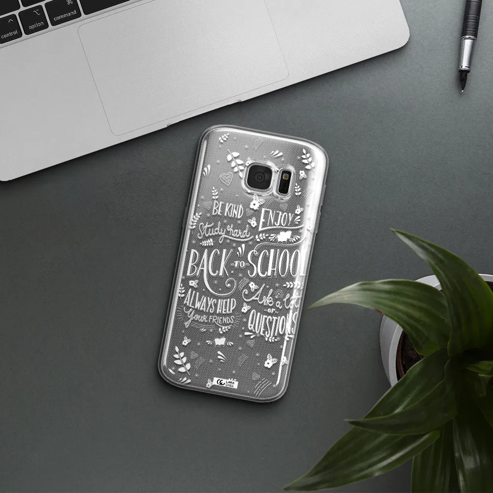 Back To School Samsung S 7 Clear TPU Case