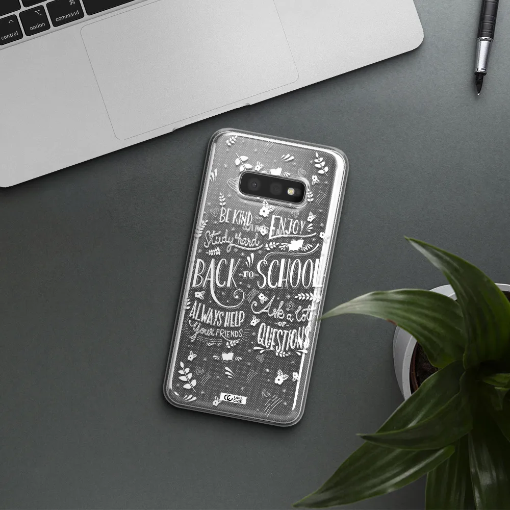 Back To School Samsung S10e Clear TPU Case