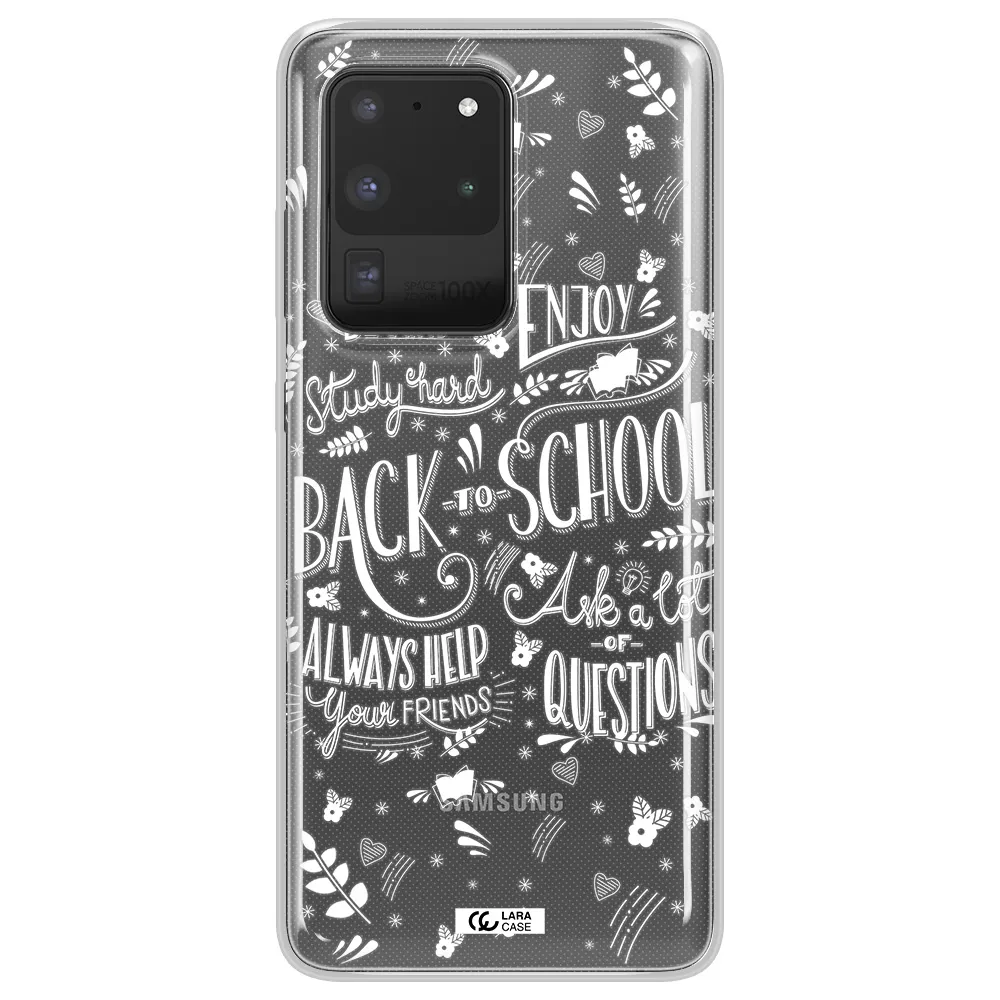 Back To School Samsung S20 Ultra Clear TPU Case