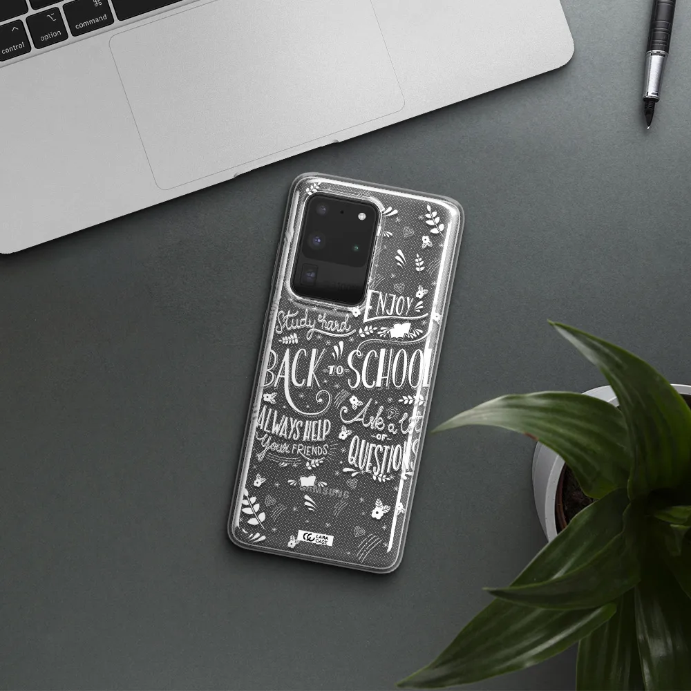 Back To School Samsung S20 Ultra Clear TPU Case