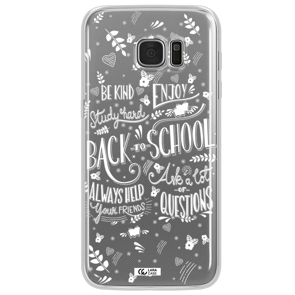 Back To School Samsung S7 Edge Clear TPU Case
