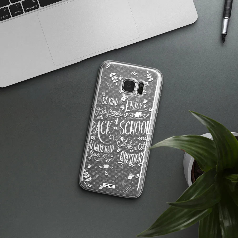 Back To School Samsung S7 Edge Clear TPU Case