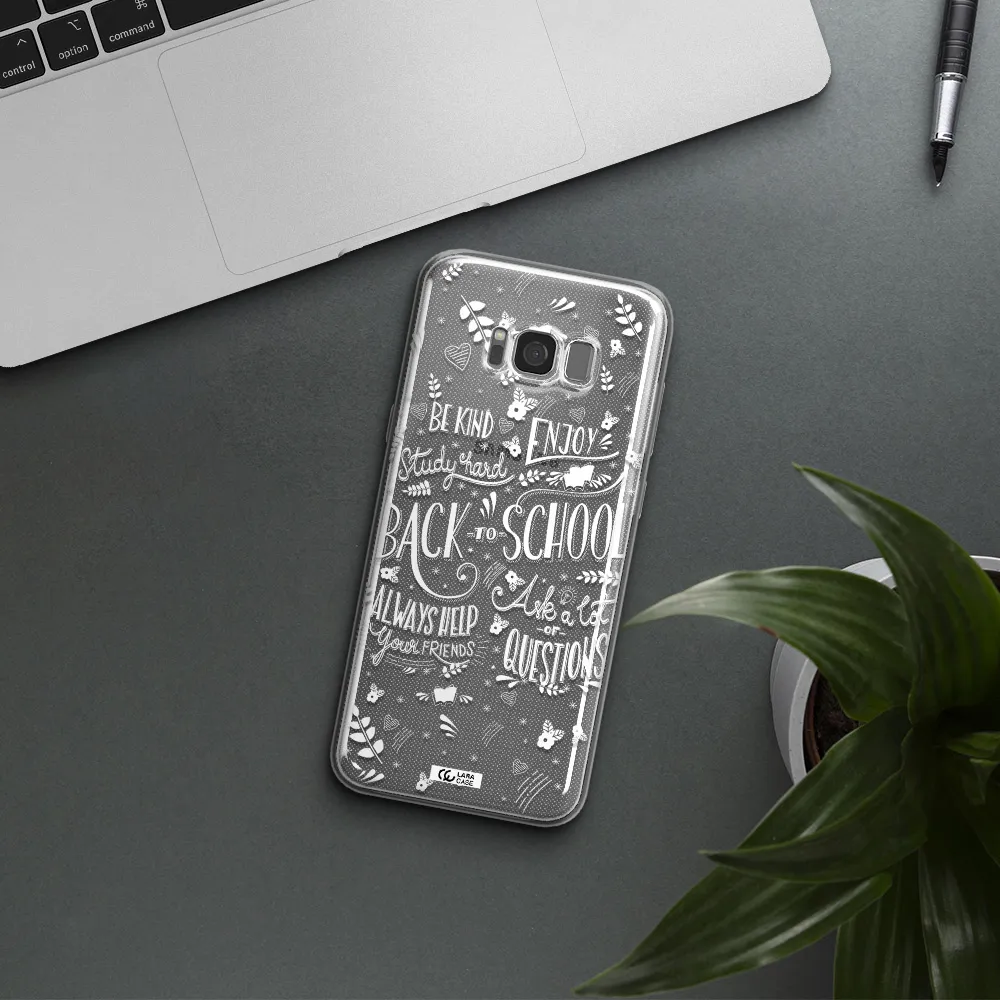 Back To School Samsung S8 Clear TPU Case