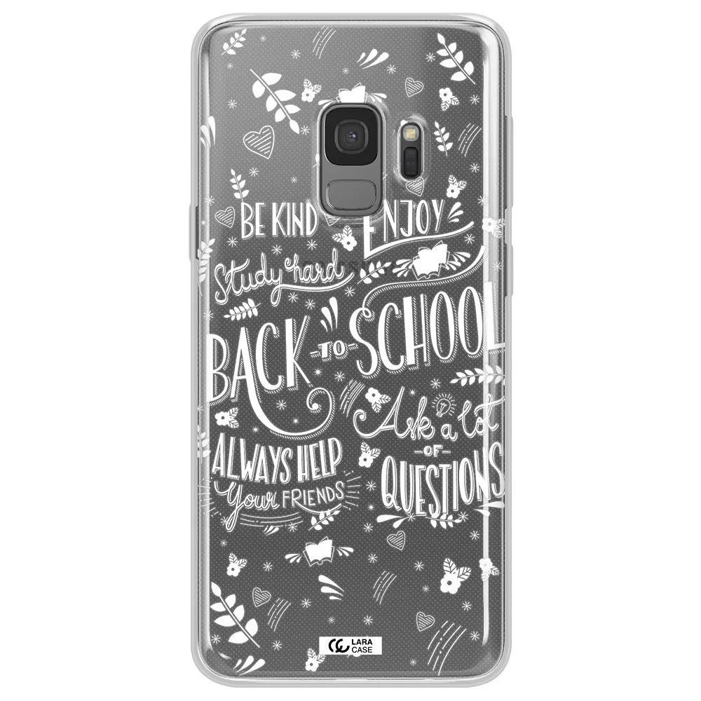 Back To School Samsung S9 Clear TPU Case