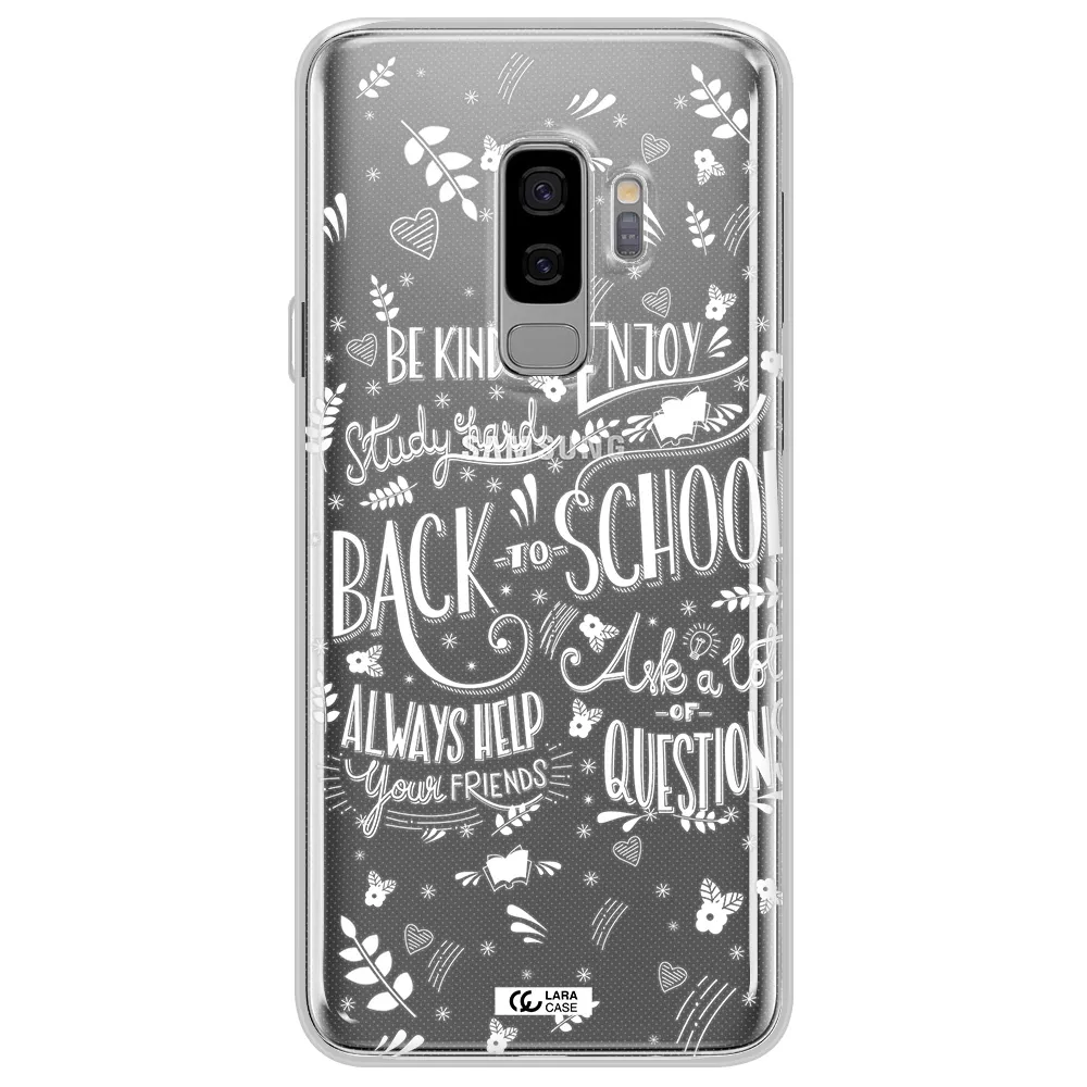 Back To School Samsung S9 Plus Clear TPU Case