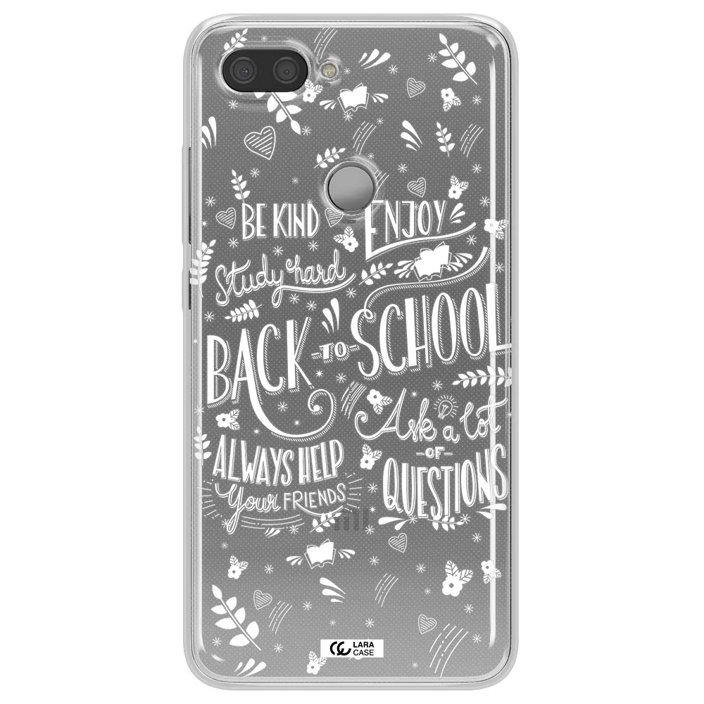 Back To School Xiaomi Mi 8 Lite Clear TPU Case