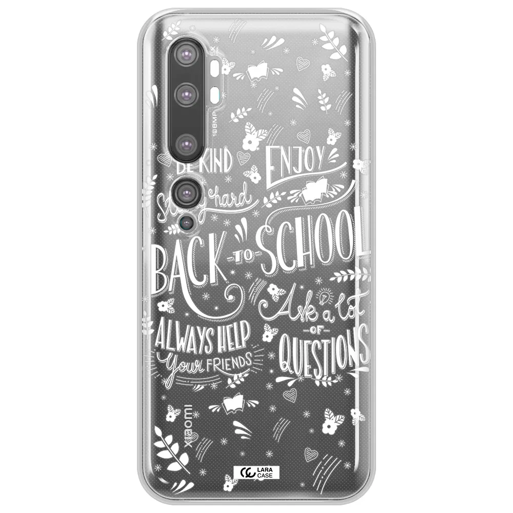 Back To School Xiaomi Mi Note 10 Clear TPU Case