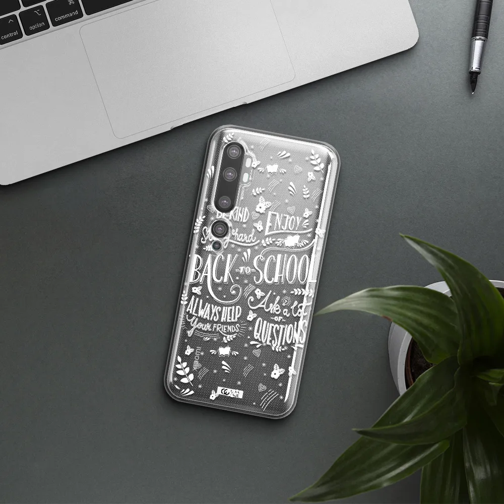Back To School Xiaomi Mi Note 10 Clear TPU Case