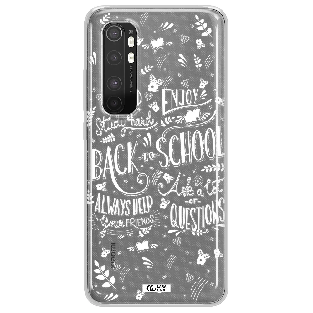 Back To School Xiaomi Mi Note 10 Lite Clear TPU Case