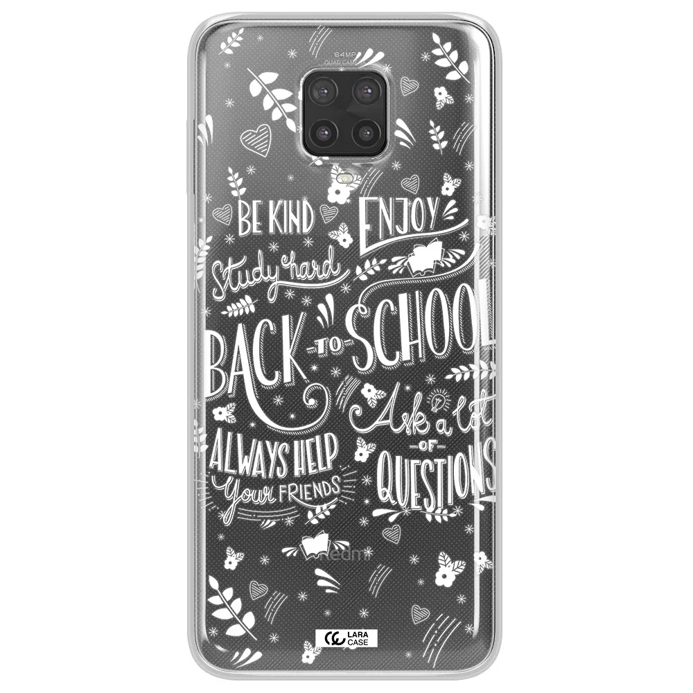 Back To School Xiaomi Note 9 Pro Clear TPU Case