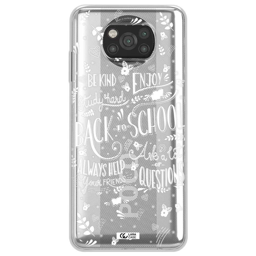 Back To School Xiaomi Poco X3 Clear TPU Case