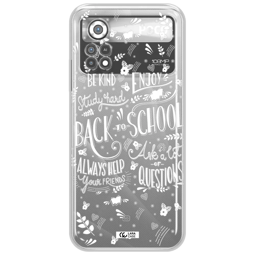 Back To School Xiaomi Poco X4 Pro Clear TPU Case