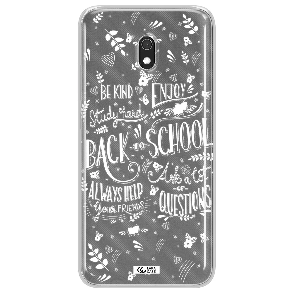 Back To School Xiaomi Redmi 8A Clear TPU Case