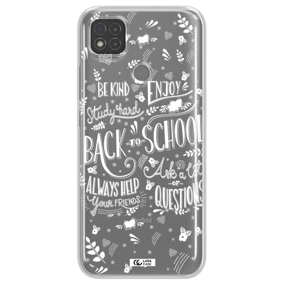 Back To School Xiaomi Redmi 9C Clear TPU Case