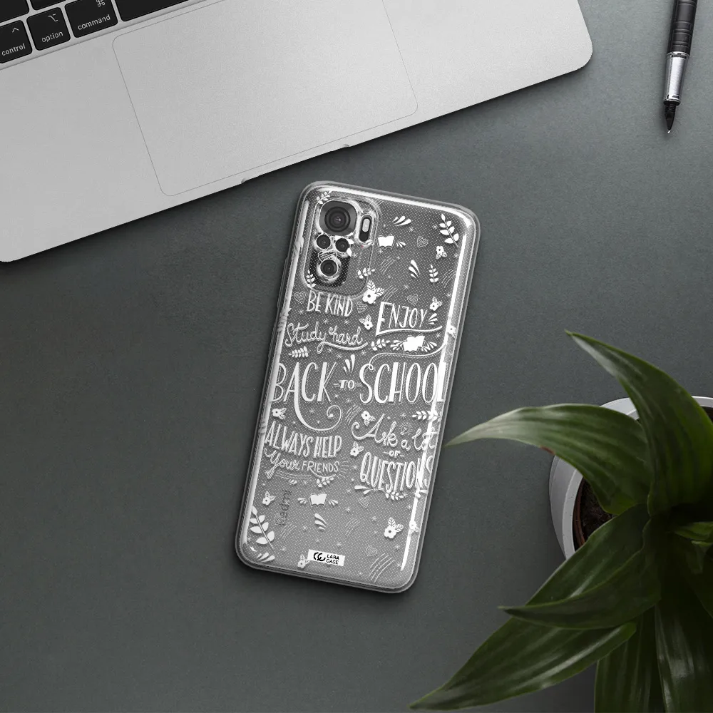 Back To School Xiaomi Redmi Note 10S Clear Tpu Case