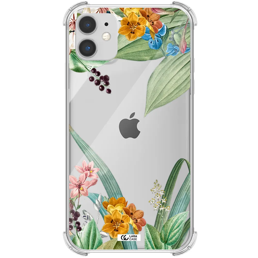 Summer Flower Vector Apple iPhone 11 Clear PC Case
