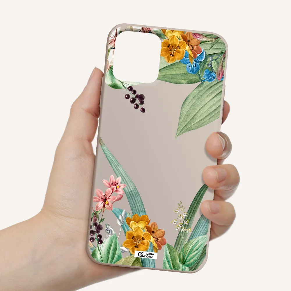 Summer Flower Vector Apple iPhone 11 pro max Silicone Stone Case