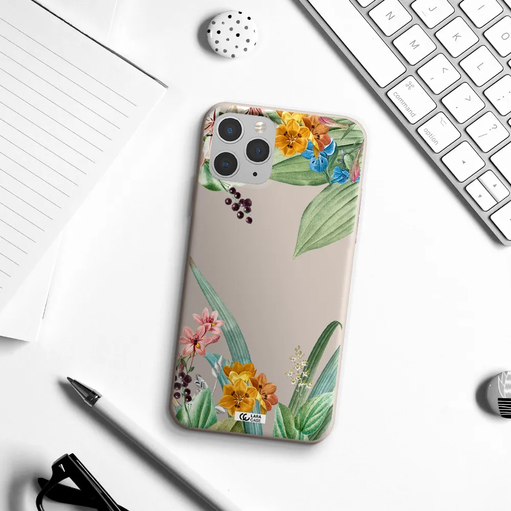 Summer Flower Vector Apple iPhone 11 pro max Silicone Stone Case